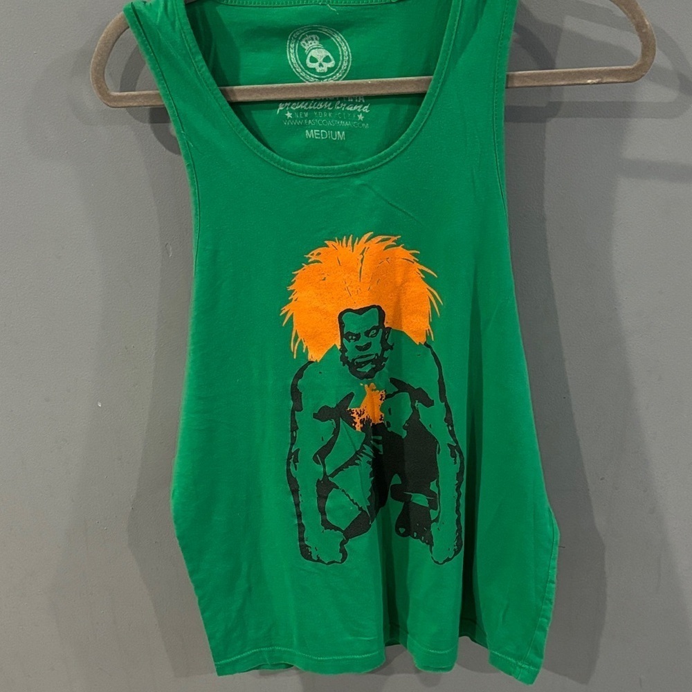 Green Graphic Tank Top